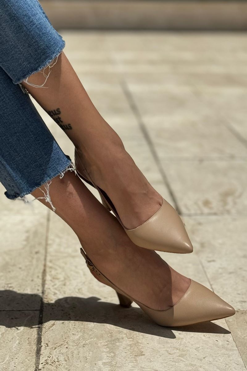 Chiara Kadın Topuklu Ayakkabı Nude Cilt