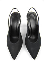 Texas Kadın Siyah Mat Saten Orta Topuklu (8 cm) Topuklu Ayakkabı