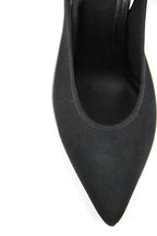 Texas Kadın Siyah Mat Saten Orta Topuklu (8 cm) Topuklu Ayakkabı