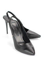 Zerina Siyah Cilt Esnek Yumuşak Kaymaz Taban İnce Topuklu (11cm) Kadın Stiletto