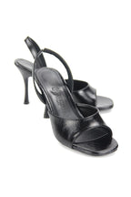 Viona Esnek Yumuşak Kaymaz Taban (8 cm) Siyah Rugan Kadın Topuklu Ayakkabı