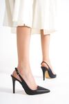 Jeffrey Siyah Cilt Yüksek Topuklu (10 cm ) Klasik Topuklu Ayakkabı