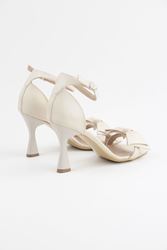 Jennifer Bej Cilt Fiyonk Orta Topuklu(8 cm) Klasik Topuklu Ayakkabı