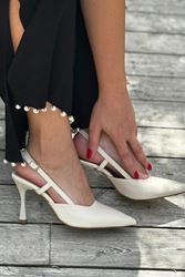 Clara Bej Cilt Orta Topuklu(8 cm) Klasik Topuklu Ayakkabı 