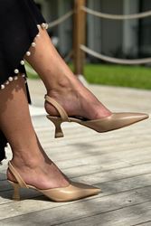 Addison Nude Cilt Alçak Topuklu(4 cm) Klasik Topuklu Ayakkabı 