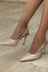 Clara Bej Rugan Orta Topuklu(8 cm) Klasik Topuklu Ayakkabı